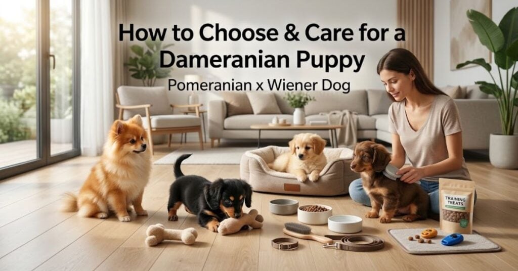 Pomeranian Mixed With Wiener Dog: Complete Dameranian Care Guide how to choose and care for a dameranian puppy