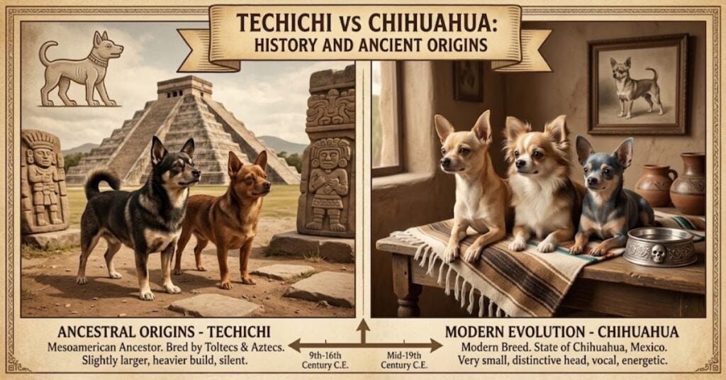 techichi vs chihuahua history and ancient origins