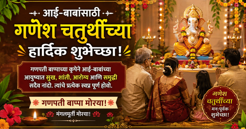 Ganesh Chaturthi Wishes For Parents in Marathi