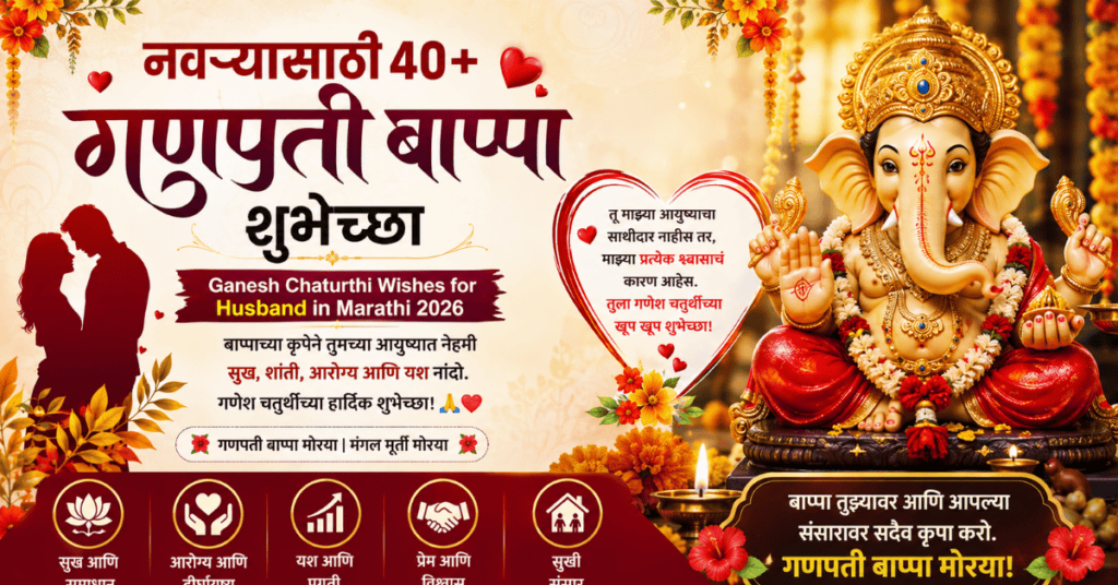 Ganesh Chaturthi Wishes for Husband in Marathi