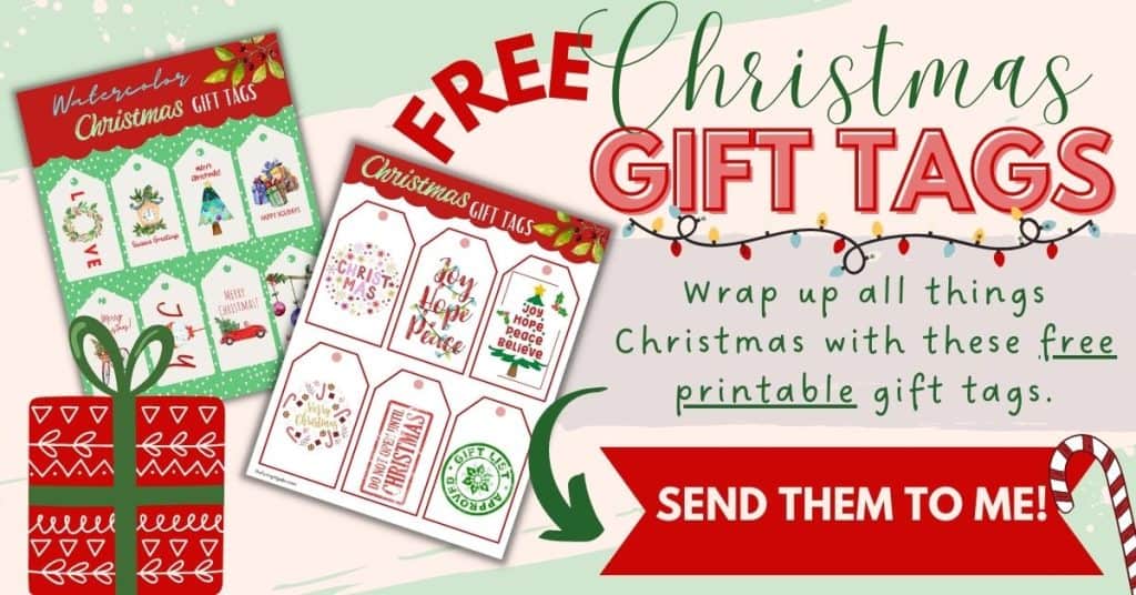 Wrap up Christmas. Down load these free printable Christmas Gift Tags