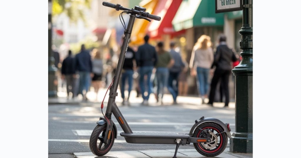 električni romobil parkiran u gradu