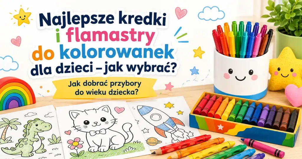 Najlepsze kredki i flamastry do kolorowanek dla dzieci – jak wybrać?