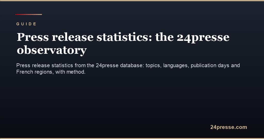 Press release statistics: the 24presse observatory