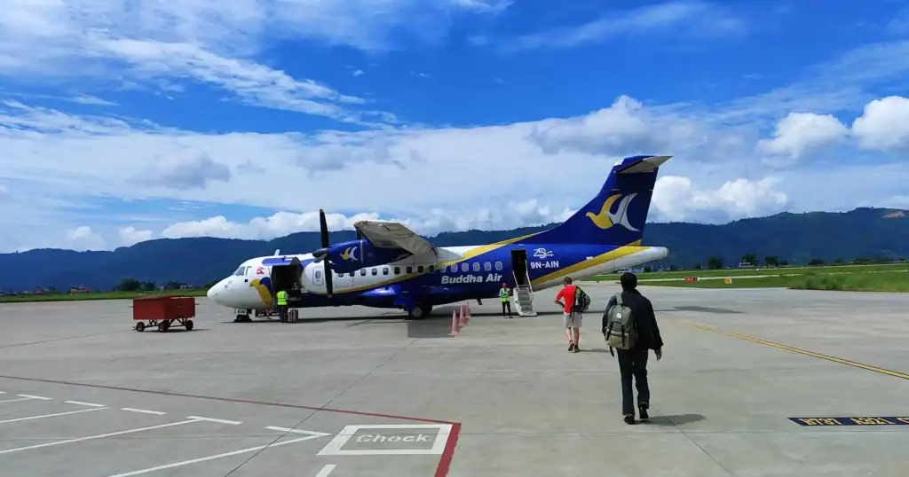 Kathmandu airport domestic flight buddha air