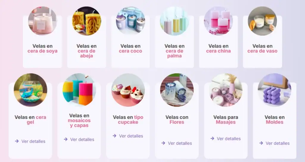 velas artesanales para emprender. velas de cera coco, velas para masajes