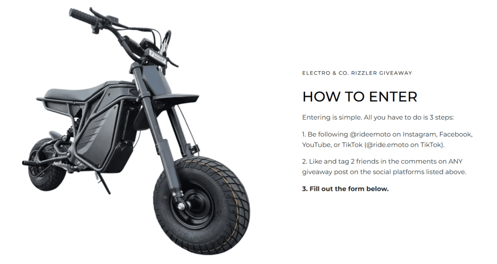 eBike Sweepstakes