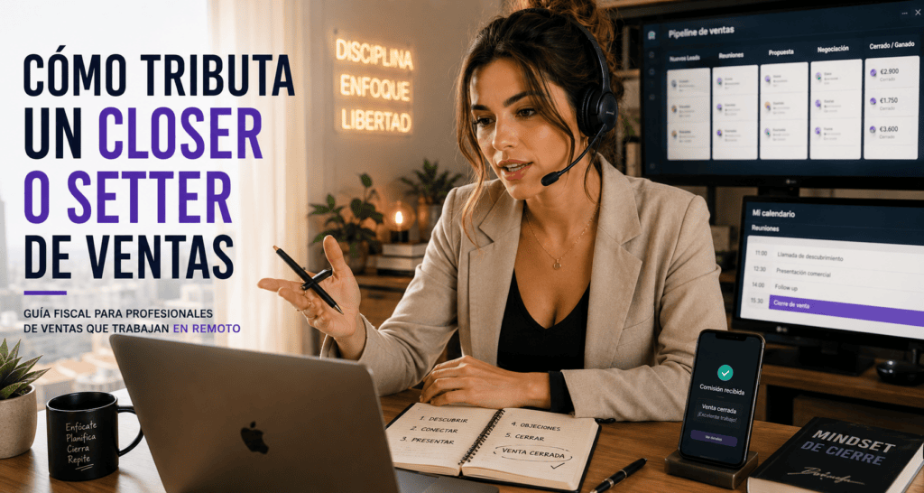 Cómo tributa un closer o setter de ventas