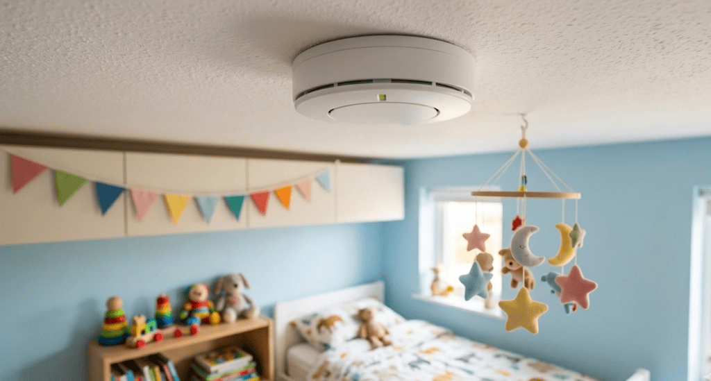 rauchmelder in einem kinderzimmer