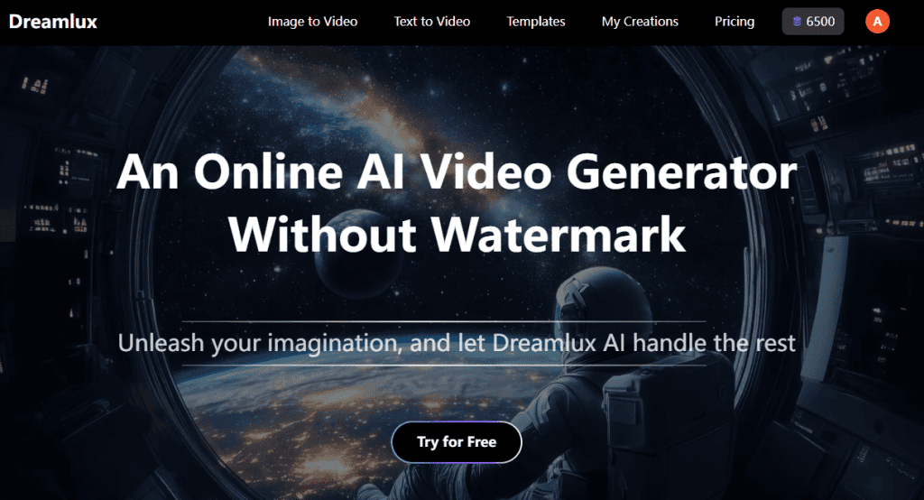 Dreamlux - online ai video generator without watermark