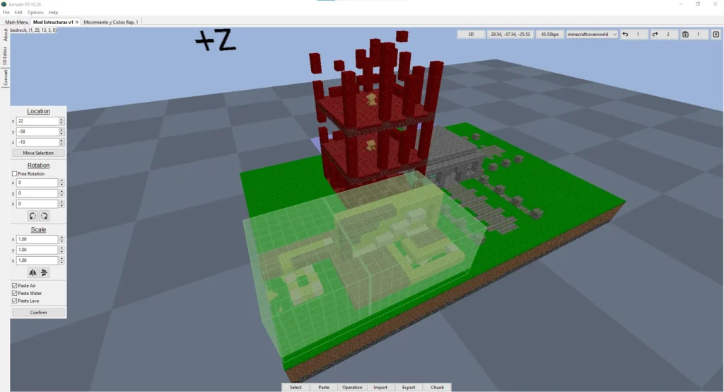 pegar una parte de mapa en otro (minecraft bedrock y education)