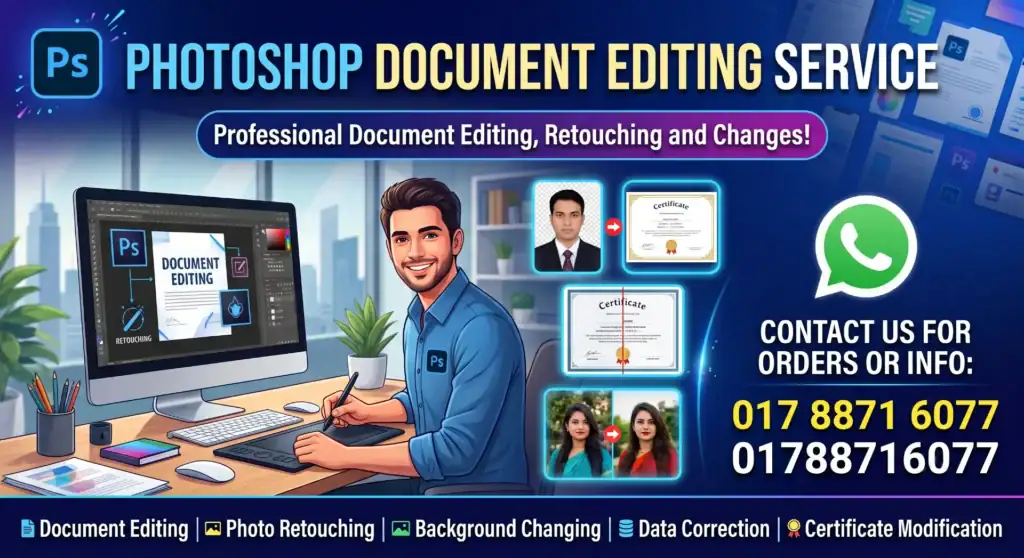 Photoshop Document Editing Service | Professional PDF & Scanned Document Editing