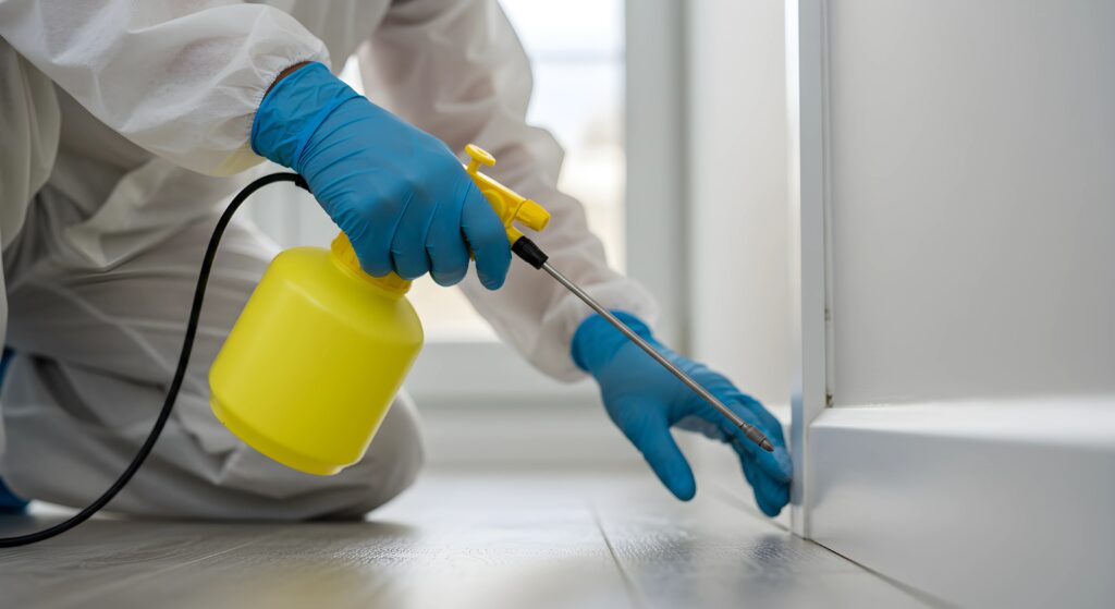 "Happy family in a pest-free, eco-friendly home after using modern pest control methods"