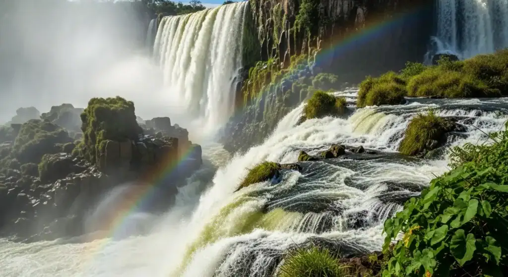 Detalle de las cascadas en los Saltos del Monday, Paraguay
