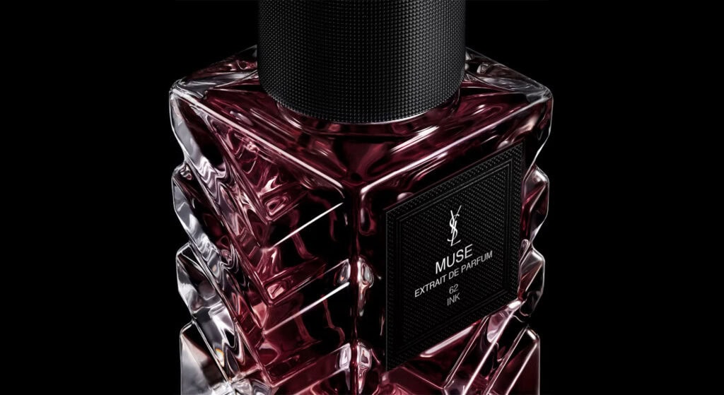 Yves Saint Laurent presents Muse Extrait de Parfum 62 Ink, a unisex fragrance shaped by woody, aromatic, and ambery tonalities