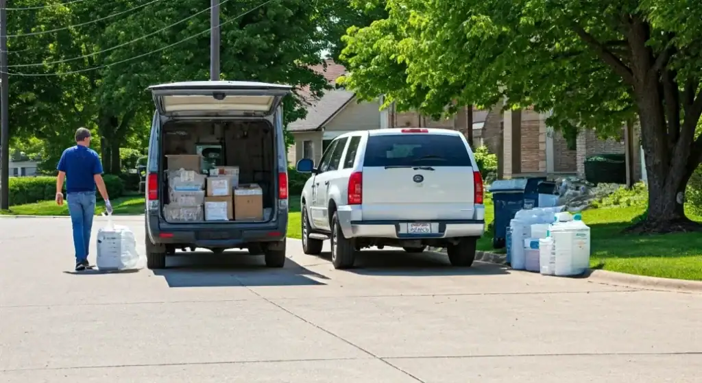 Community hazardous waste collection event.