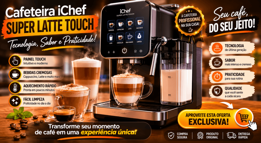 Cafeteira iChef Super Latte Touch Tecnologia Sabor