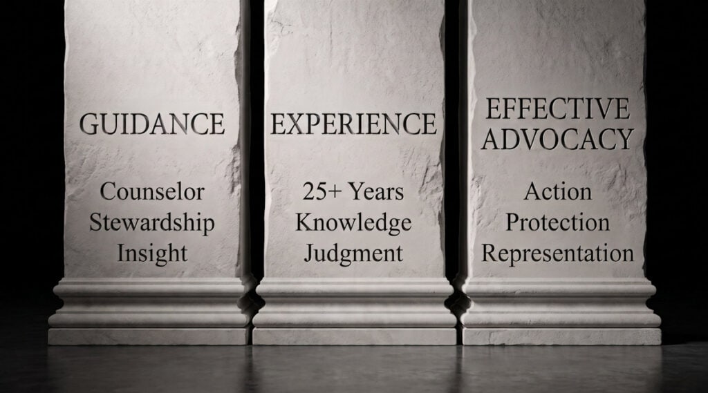 Columns of Guidance Experience and Effective Advocacy