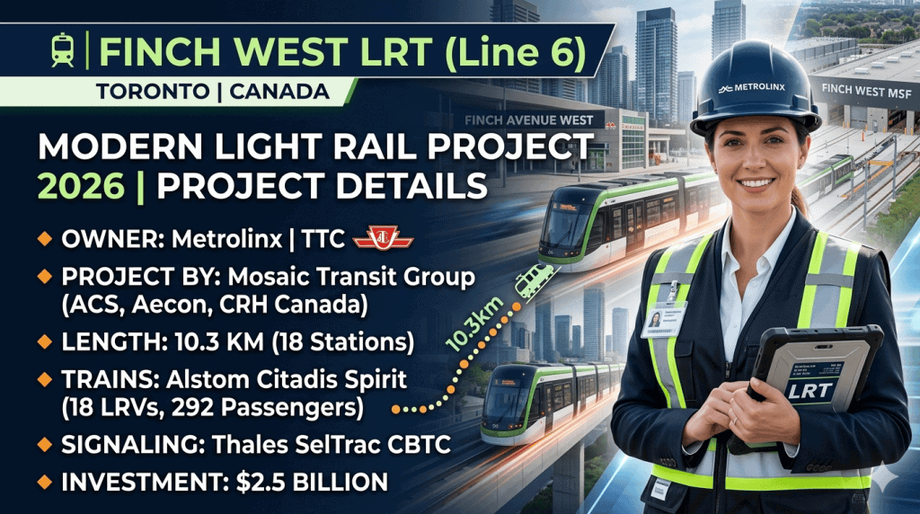 Finch West LRT (Line 6) Toronto | Canada Light Rail Project 2026 - DMC ...