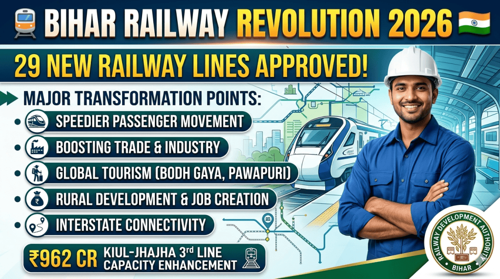 Bihar Railway Revolution 2026: 29 New Rail Lines Approved for Massive ...
