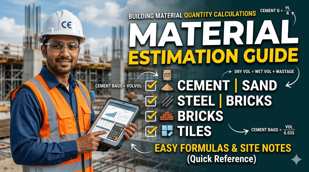 Building Materials Quantity Calculation – Complete Civil Engineering ...
