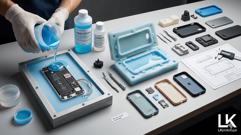 Silicone mold making iPhone eprototype