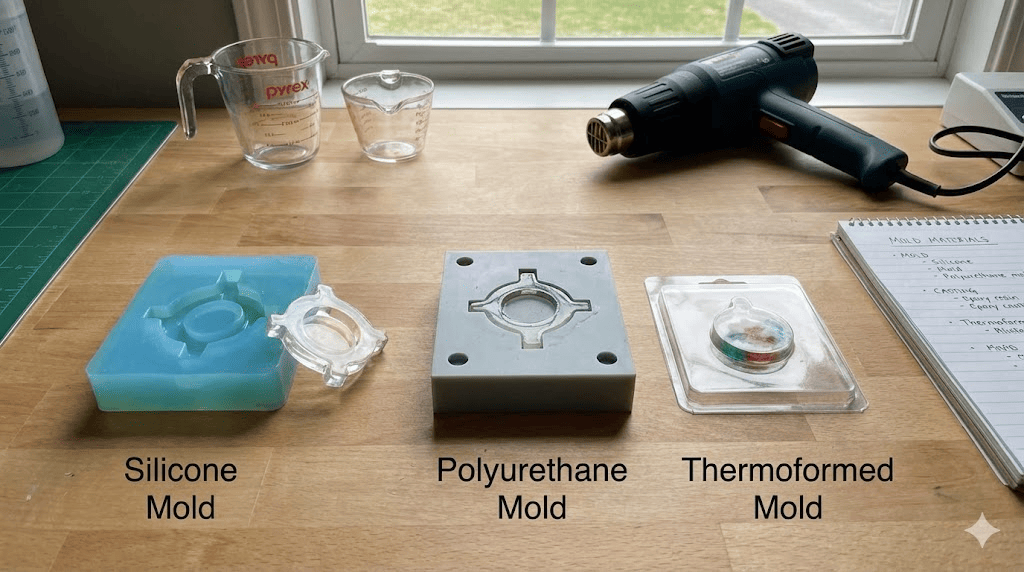 Epoxy Resin Mold Material Comparison: Silicone vs Polyurethane vs Plastic