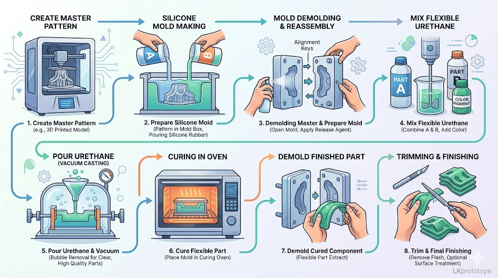 STEP BY STEP FLEXIBLE URETHANE CASTING PROCESS