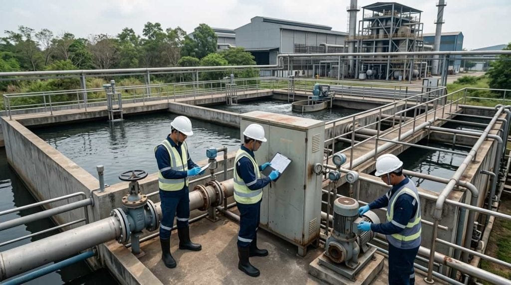 Kenali tanda IPAL industri perlu upgrade atau retrofit, mulai dari overload, efluen tidak stabil, kapasitas terbatas hingga masalah operasional WWTP.