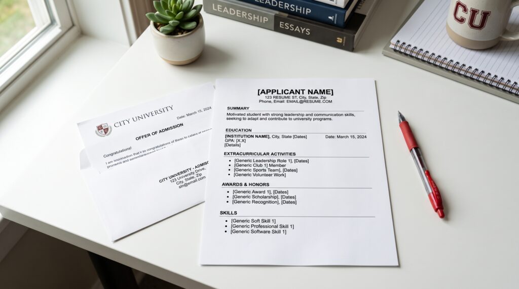 Scholarship resume format one page reverse chronological sections tips 2026