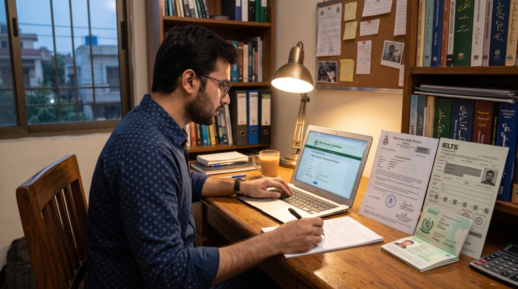 HEC Commonwealth Scholarship Pakistan 2026 UK masters PhD application portal HAT test