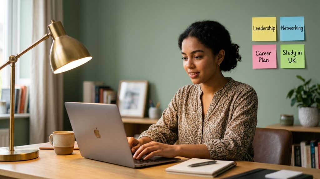 Chevening scholarship essays STAR method leadership networking career plan study in UK 2027