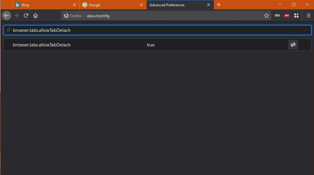 Disable detachable Tabs Firefox