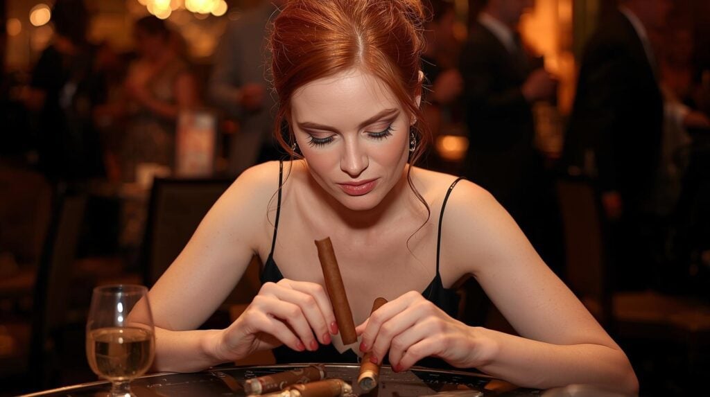 cigar roller for private party in Denver hand rolling cigars at a luxury event