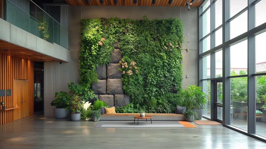 “Vertical garden wall design for small backyard landscaping”