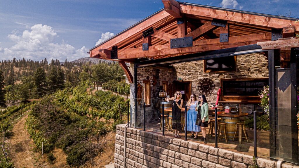 Summerland's Dirty Laundry Winery and outdoor patio