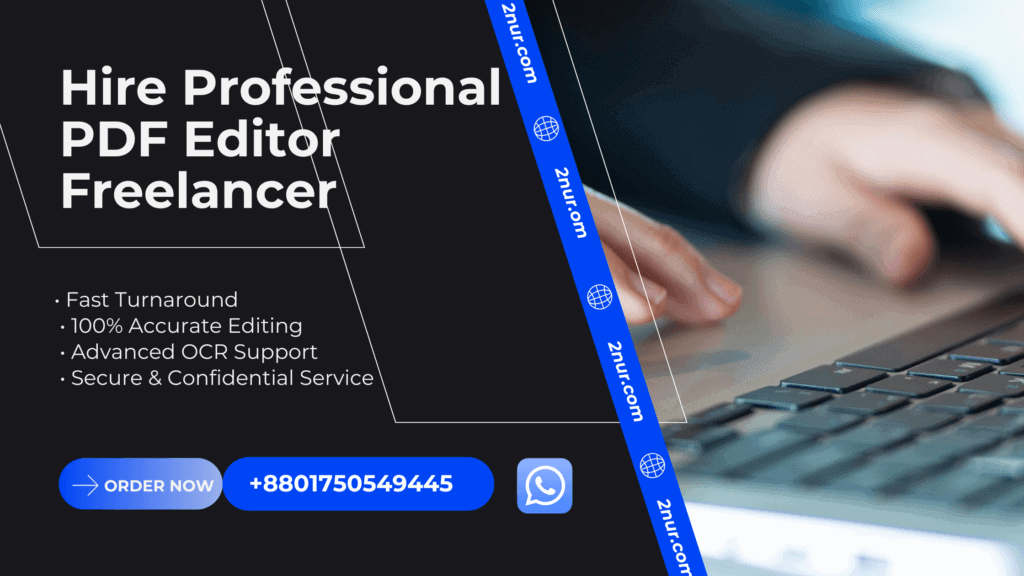 Professional PDF editor freelancer editing and formatting documents
