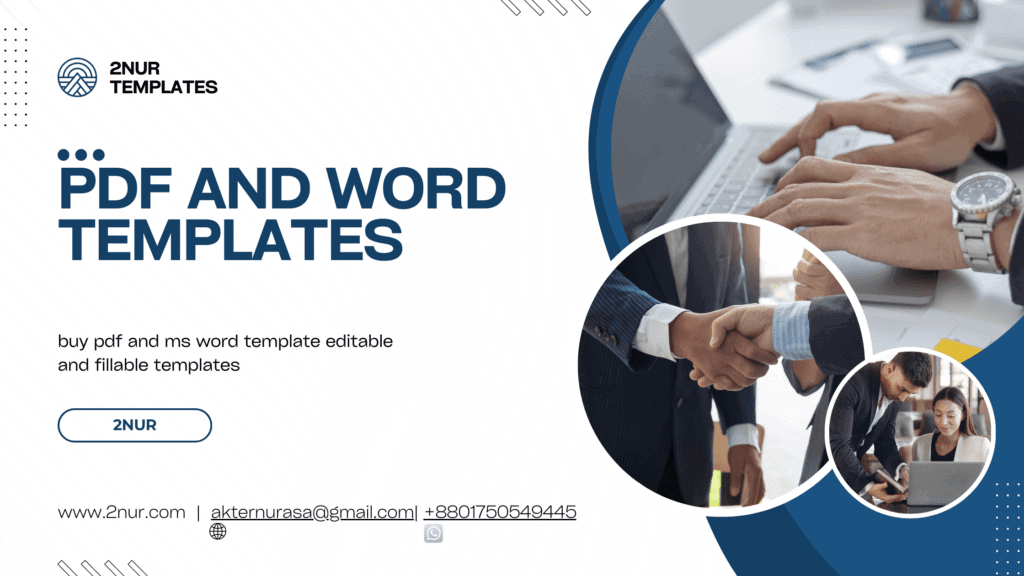 Editable microsoft word resume template for creating a professional CV.