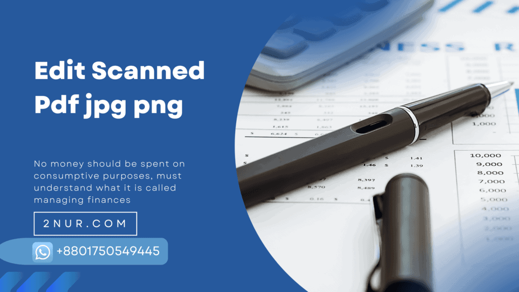 Professional service to edit scanned pdf documents using Photoshop with accurate formatting.