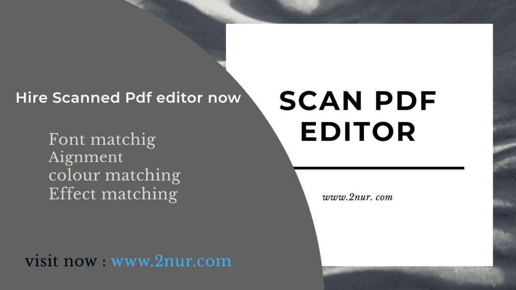 ser editing a scanned PDF document in Adobe Photoshop interface.