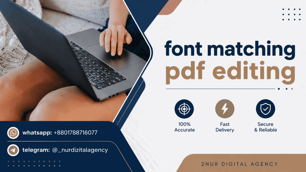 font matching pdf editing