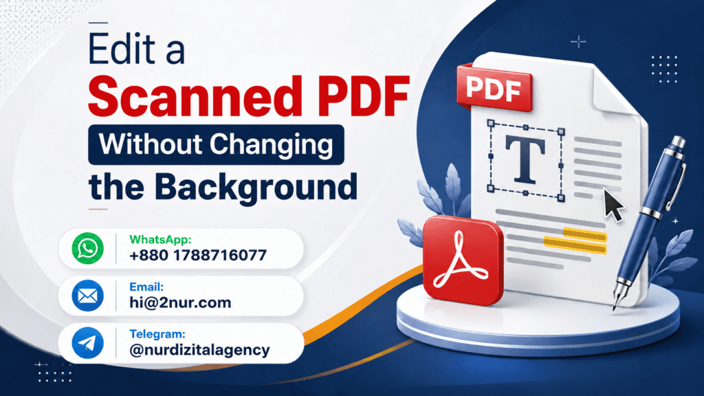 How to Edit a Scanned PDF Without Changing the Background