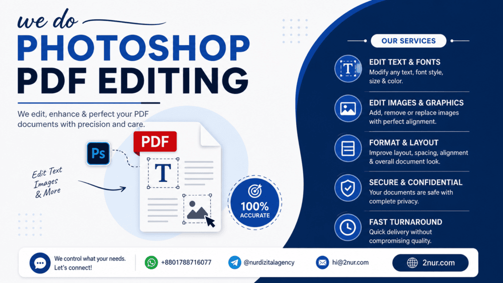 Photoshop PDF Editing Service | High-Quality Image-Based PDF Editing