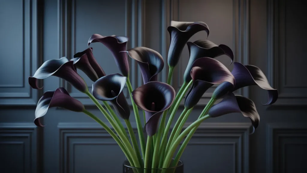 black flowers bouquet