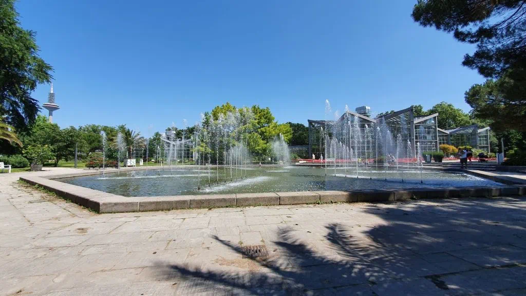 Springbrunnen im Palmengarten in Frankfurt