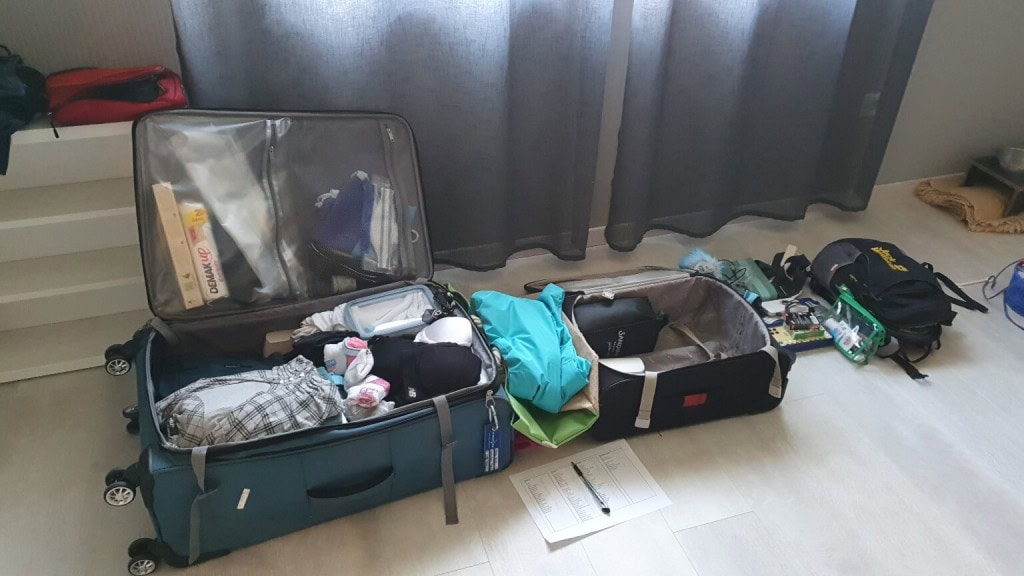 Kofferpacken nach Packliste von ChefinTravels