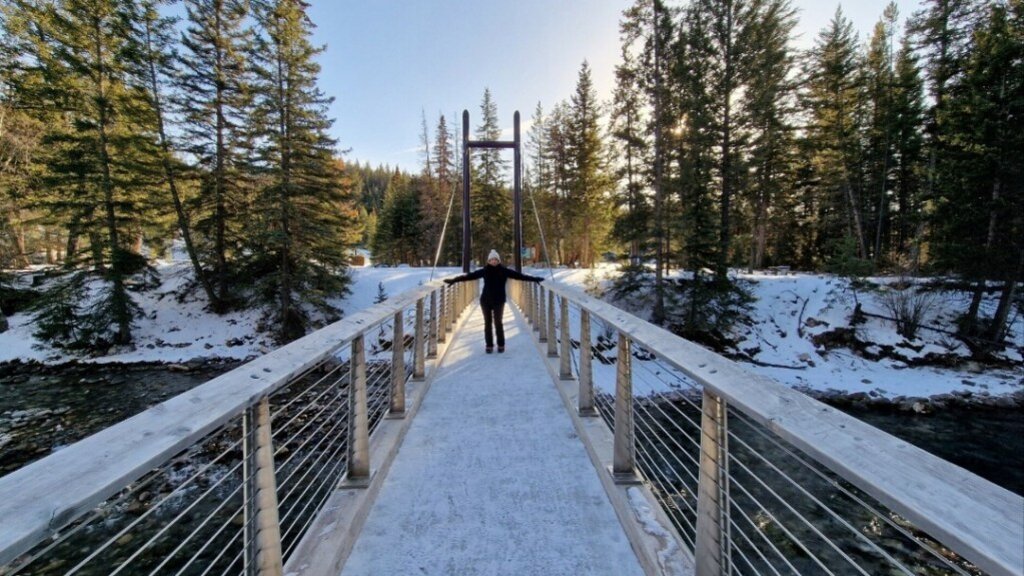 Beginn der Wanderung zum Maligne Canyon