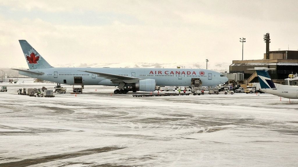 Air Canada wartet auf den Abflug