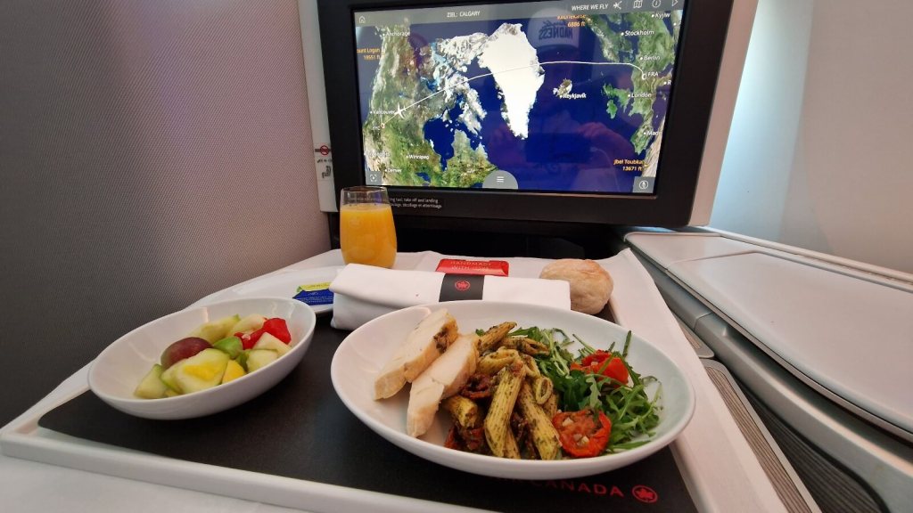 Essen der Air Canada Business Class