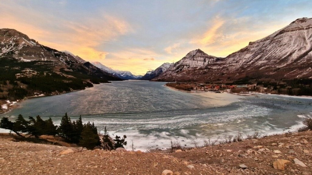 Sonnenuntergang am Waterton National Park - mit Discovery Pass